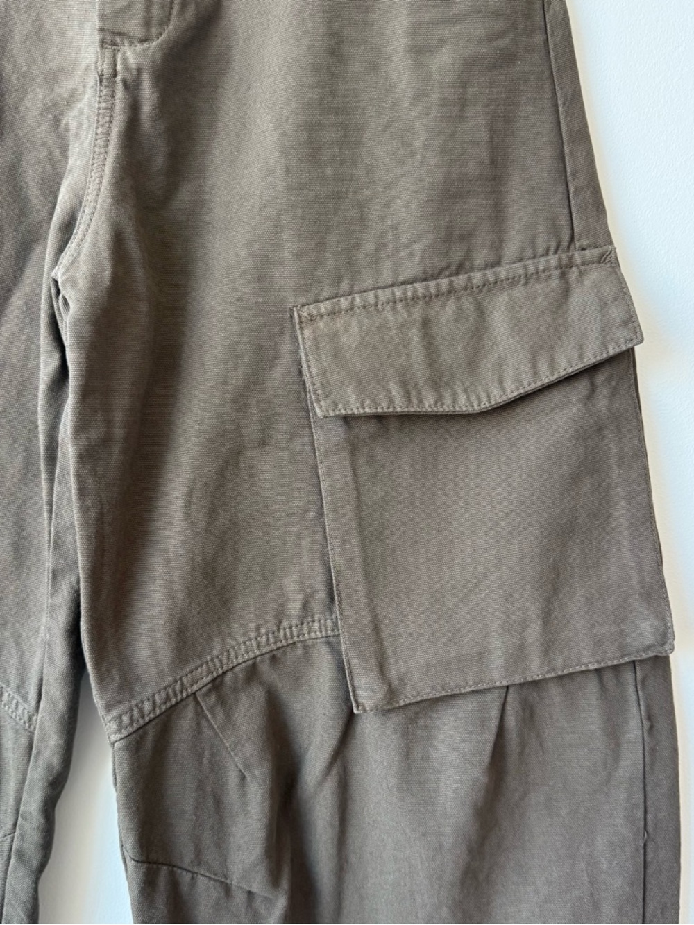 Zara Wide Leg Cargo Pants in Dark Brown - Picture 3 of 5